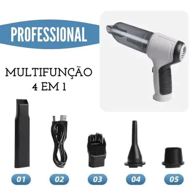 Aspirador de Pó Portátil Veicular 120W 6000PA USB – Super Potente | Royal Kar
