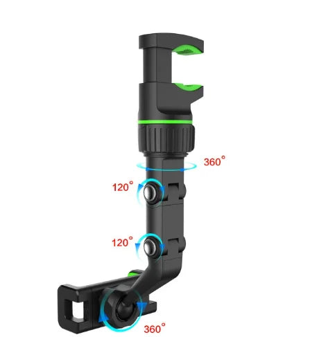 Suporte de Celular para Retrovisor 360° Ajustável Universal – Direção Segura e Prática – Royal Kar