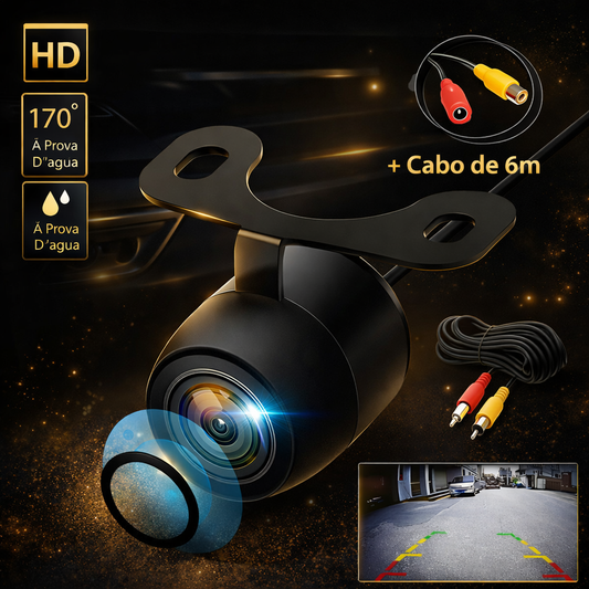 Câmera de Ré Automotiva Universal com Visão Noturna IP68 - Royal Kar