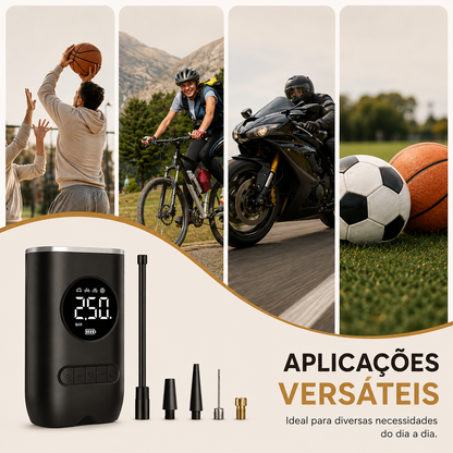 Compressor de Ar Portátil Digital com LED e SOS