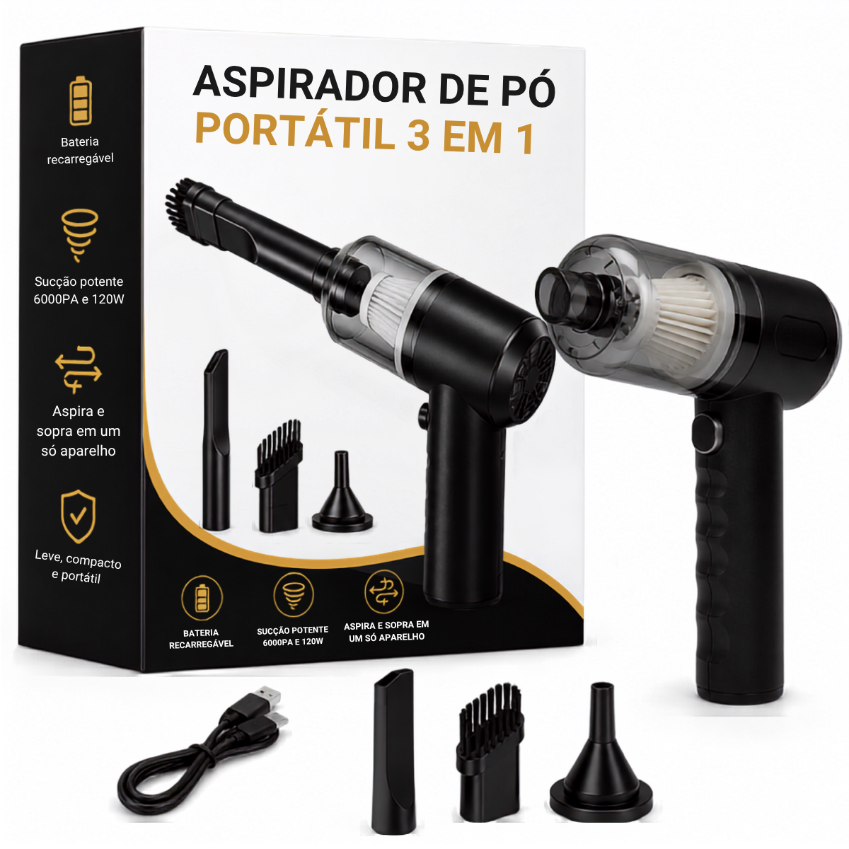 Aspirador de Pó Portátil