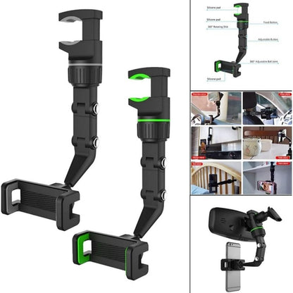 Suporte de Celular para Retrovisor 360° Ajustável Universal – Direção Segura e Prática – Royal Kar