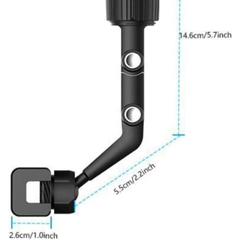 Suporte de Celular para Retrovisor 360° Ajustável Universal – Direção Segura e Prática – Royal Kar