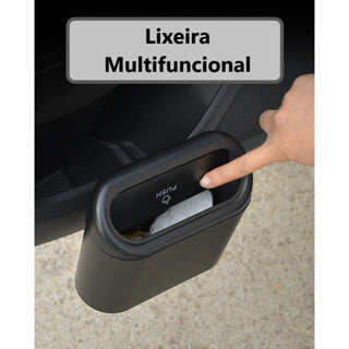 Lixeira Automotiva com Tampa Compacta Universal para Carro – Royal Kar