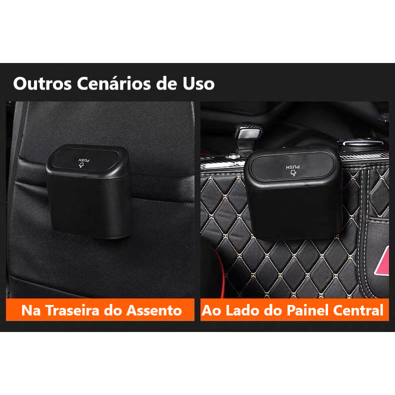 Lixeira Automotiva com Tampa Compacta Universal para Carro – Royal Kar