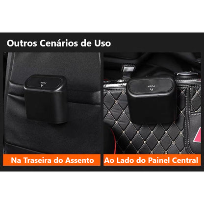 Lixeira Automotiva com Tampa Compacta Universal para Carro – Royal Kar