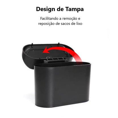 Lixeira Automotiva com Tampa Compacta Universal para Carro – Royal Kar