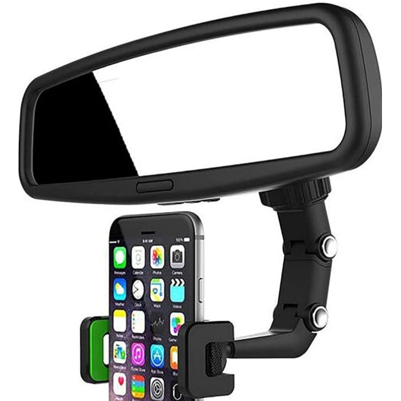 Suporte de Celular para Retrovisor 360° Ajustável Universal – Direção Segura e Prática – Royal Kar