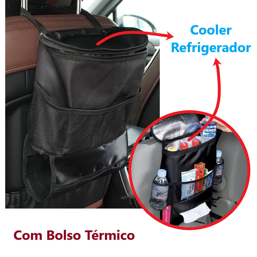Organizador Portátil para Banco de Carro com Cooler Térmico e Porta-Treco Multiuso – Royal Kar