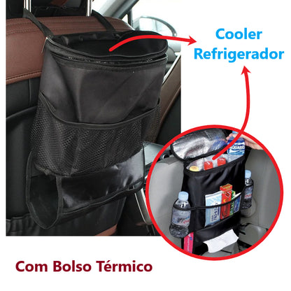 Organizador Portátil para Banco de Carro com Cooler Térmico e Porta-Treco Multiuso – Royal Kar