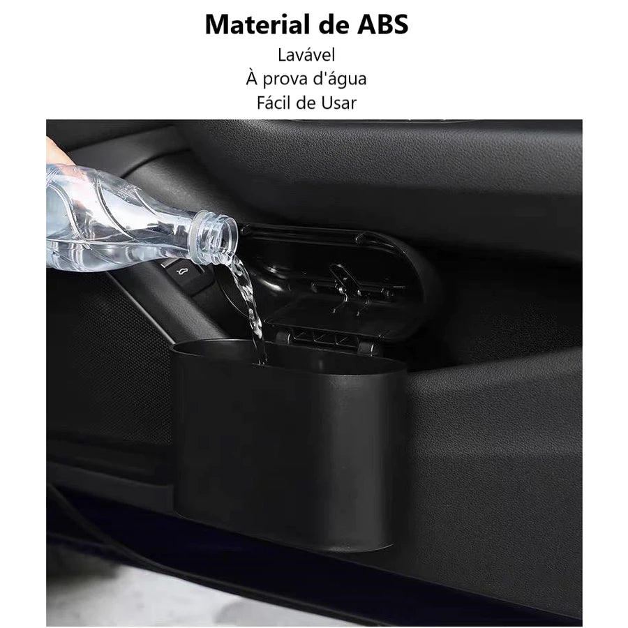 Lixeira Automotiva com Tampa Compacta Universal para Carro – Royal Kar