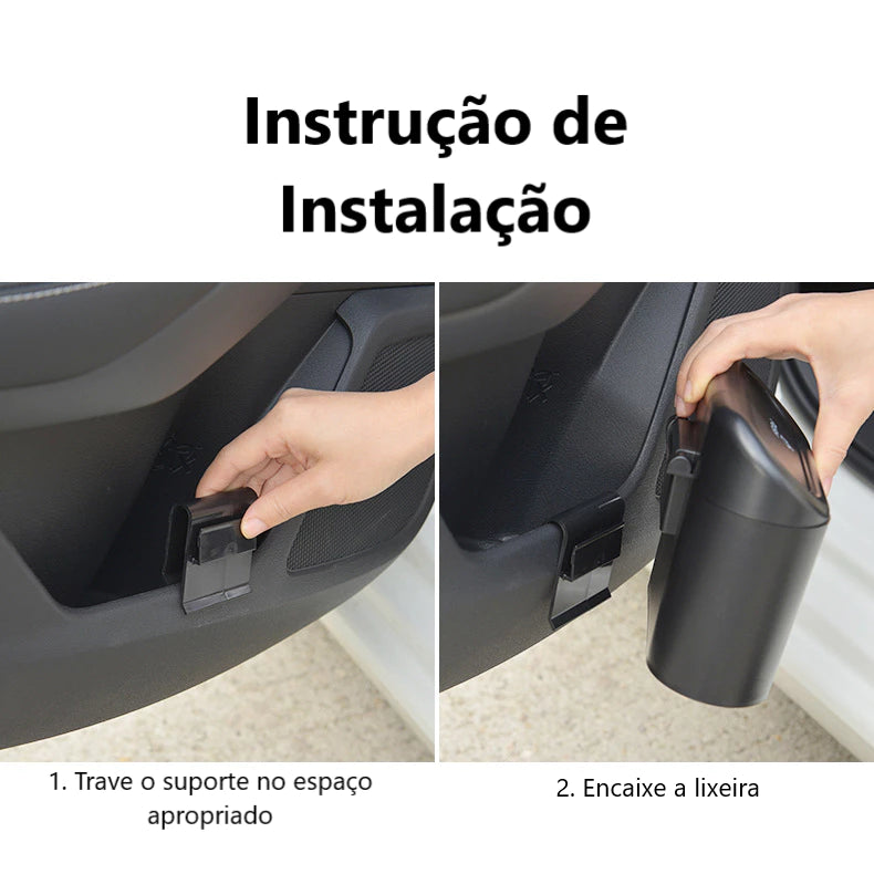 Lixeira Automotiva com Tampa Compacta Universal para Carro – Royal Kar