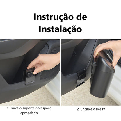 Lixeira Automotiva com Tampa Compacta Universal para Carro – Royal Kar