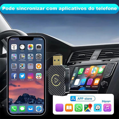 Adaptador Wireless CarPlay e Android Auto Sem Fio 2 em 1 para Carro – Royal Kar